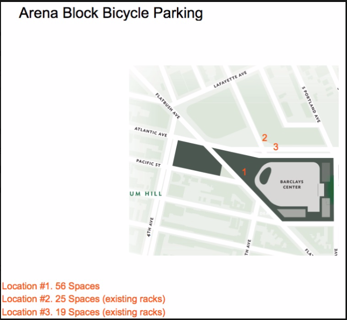 And you believed Bruce Ratner when he promised you 400 indoor bike parking spaces? Well, this is all you get.