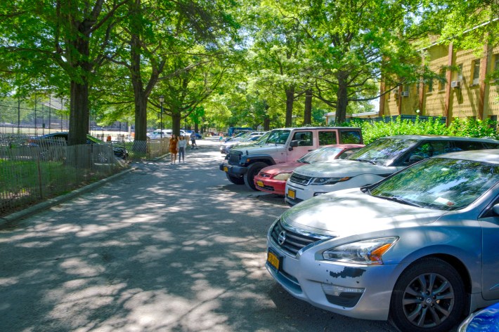 The parking lot next to the Prospect Park Parade Grounds. Yes, DOT advises that you bike through that. Photo: Vladimir Vince