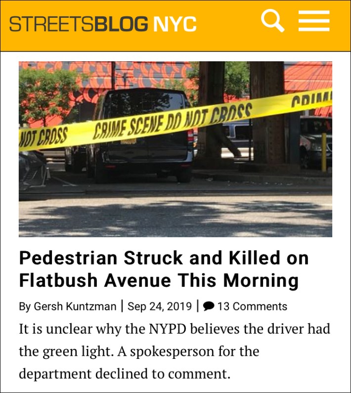 How Streetsblog covered the story.