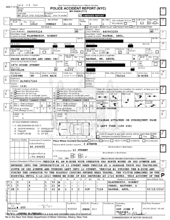 Bashar crash report page 1