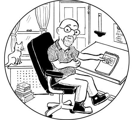 Editorial cartoonist Bill Roundy by editorial cartoonist Bill Roundy.