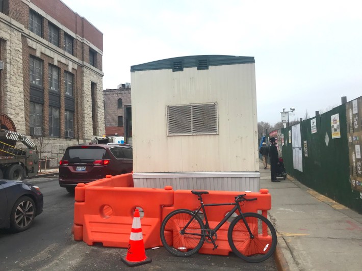 big trailer on flushing