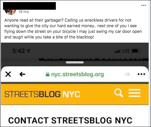 This is what masquerades as reasonable discourse on the Staten Island anti-camera Facebook group.