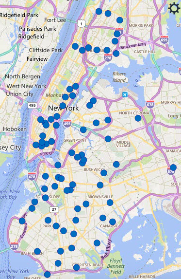 Where 80 people have been injured on a bicycle from March 9 through March 15. Map: NYPD