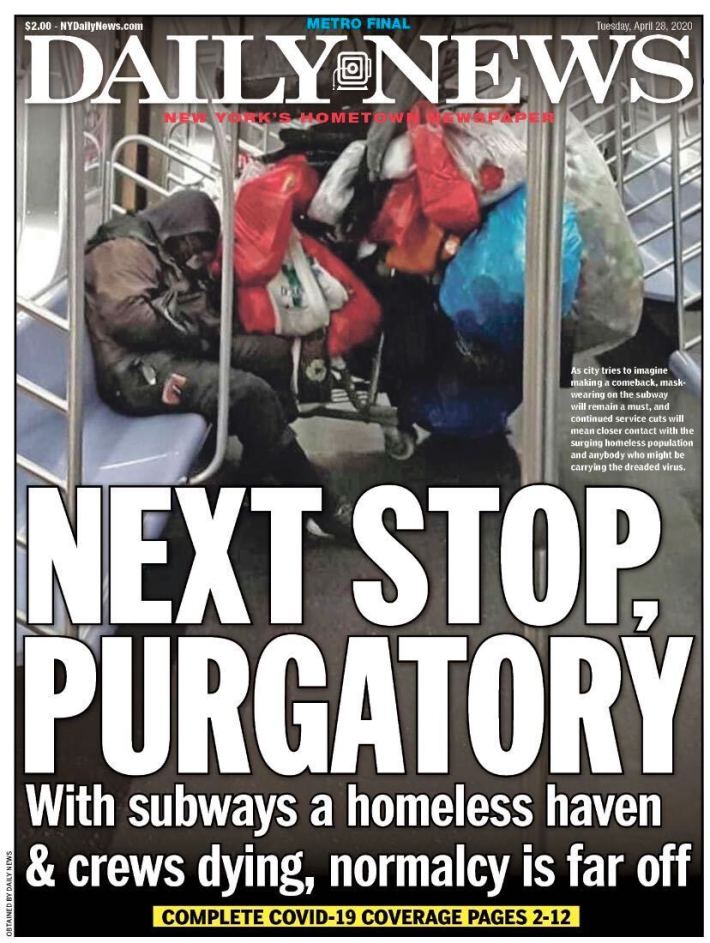 Daily News "Next stop, purgatory" wood.