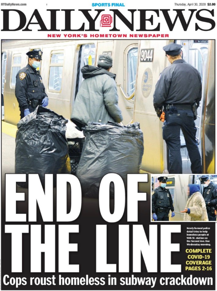 How the Daily News covered it today.