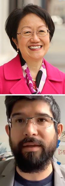 Council Members Margaret Chin and Carlos Menchaca.