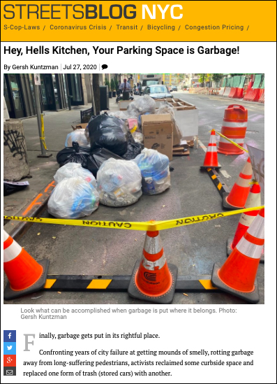 how streetsblog covered the garbage story