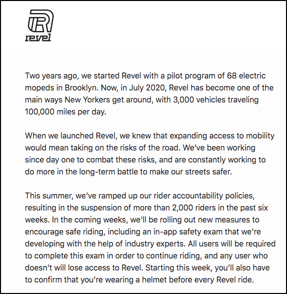 From the July 26 Revel email promising safety upgrades