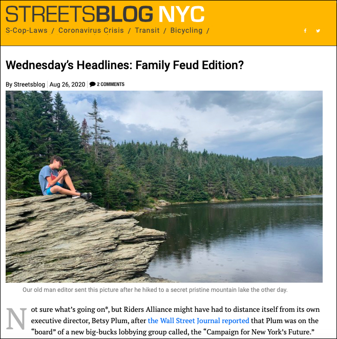 How Streetsblog covered the story.