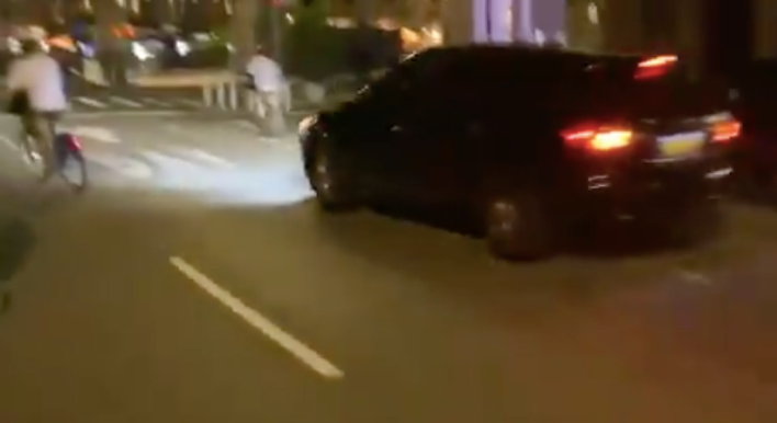 The black SUV just seconds before its driver targeted human beings on Fifth Avenue on Saturday night.