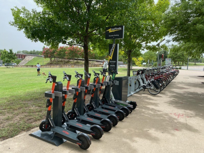 A Swiftmile charging station.