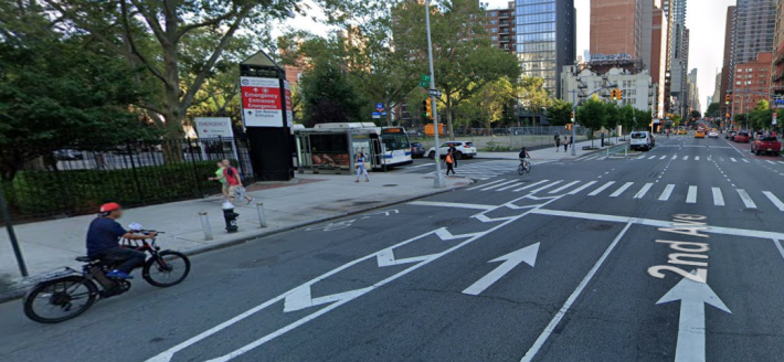 2nd Ave. and East 97th Street, looking south. Photo: Google