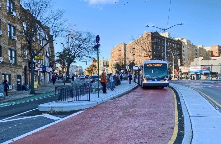 A roadway that was once a car sewer now treats bus riders to a first-class dedicated lane. Photo: DOT