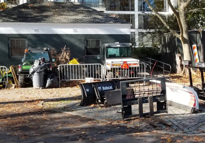 The Parks Department has Multihog vehicles with detachments, as this photo shows.