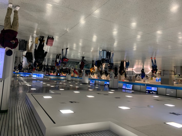 This is the current Penn Station's idea of a grand waiting hall. Photo: Gersh Kuntzman