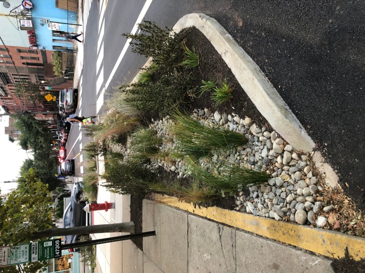 A new curb extension in Hoboken. Photo: City of Hoboken