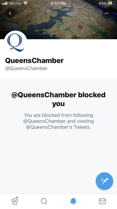 How the Queens Chamber of Commerce reacts when challenged.