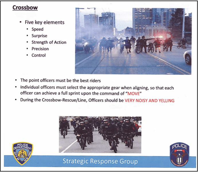 Source: NYPD's SRG Bike Squad Modules via The Intercept