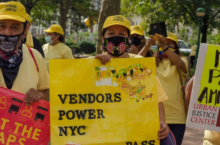 A recent street vendor protest. Photo: SVP