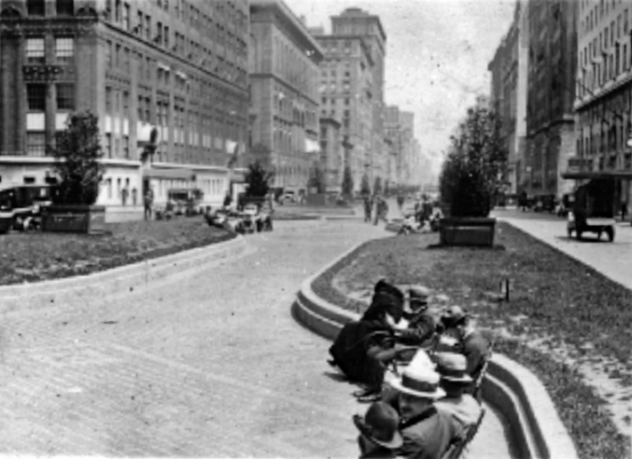 Park Avenue in the old days was a linear park.