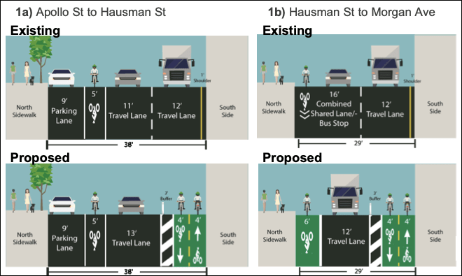 The two-way bike path would be next to the BQE support structure.