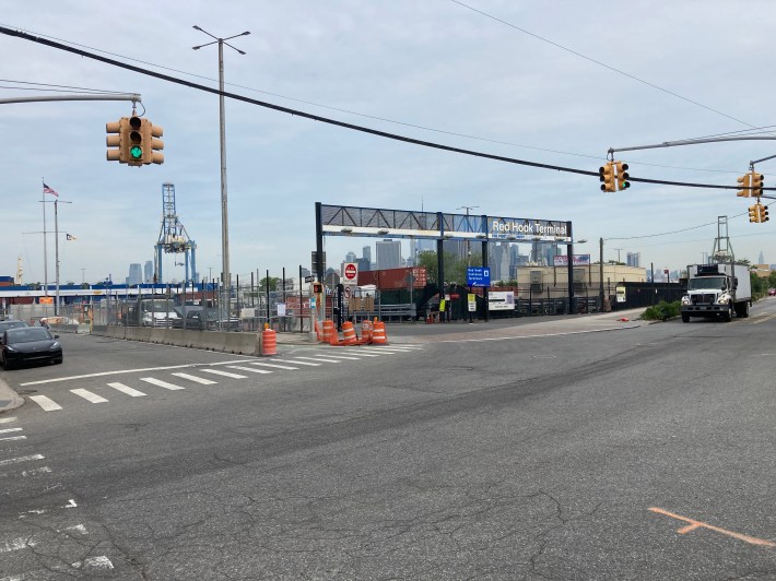 The intersection of Van Brunt and Hamilton streets in Red Hook. Photo: Henry Beers Shenk