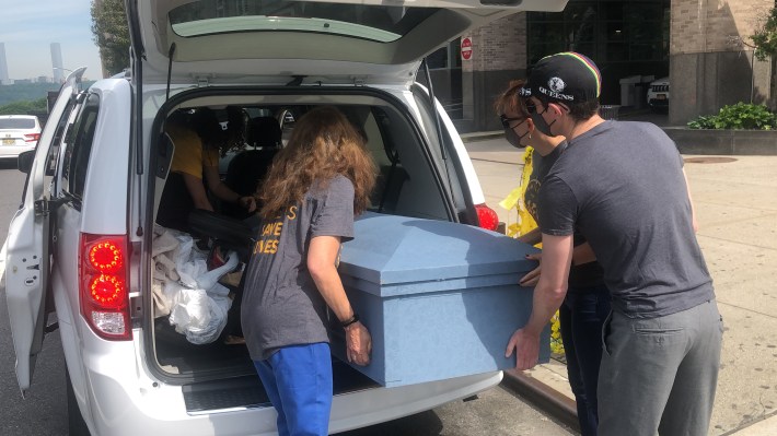 Earlier this week, the symbolic casket made its way to Albany. Photo: Fiifi Frimpong