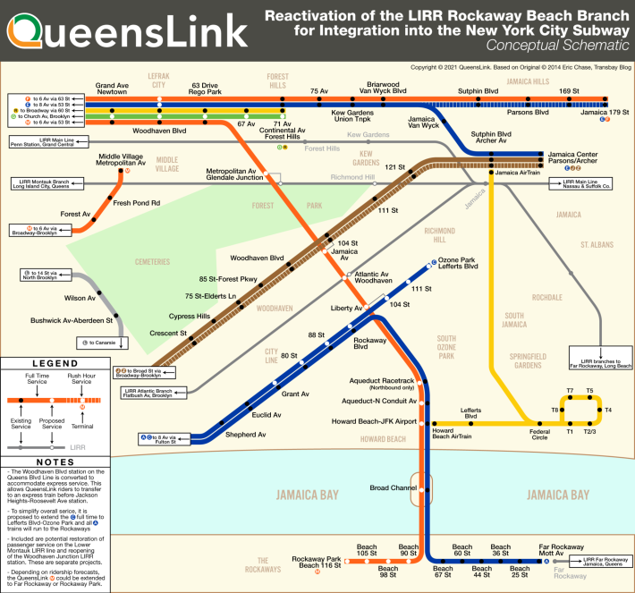 A map of the possible QueensLink layout. Photo: Vanshookenraggen