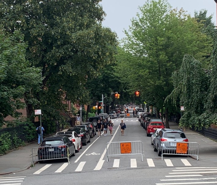 The Willoughby Avenue open street is one of the best-used and least-controversial in town. The neighborhood has fairly low car ownership. Photo: Gersh Kuntzman