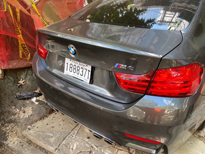 The car in Monday's crash had a temporary plate allegedly issued by New Jersey.