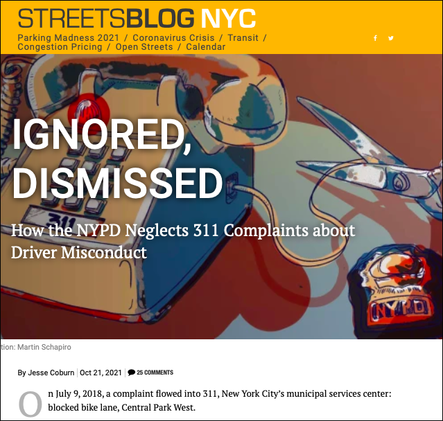 How Streetsblog covered the 311 story.