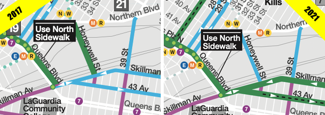 The city's own bike map shows that the city decided to no longer protect cyclists.