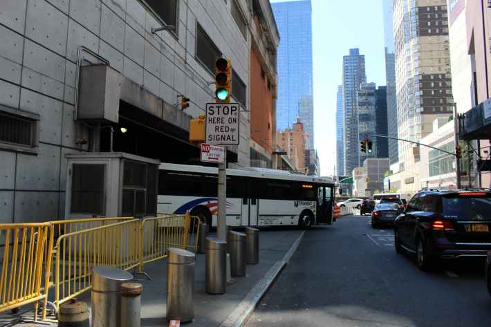 41st Street and 9th Avenue, a pedestrian wasteland in Midtown. Photo: Regional Plan Association