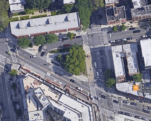 The intersection of Vanderbilt and Gates avenues in Fort Greene. Photo: Google