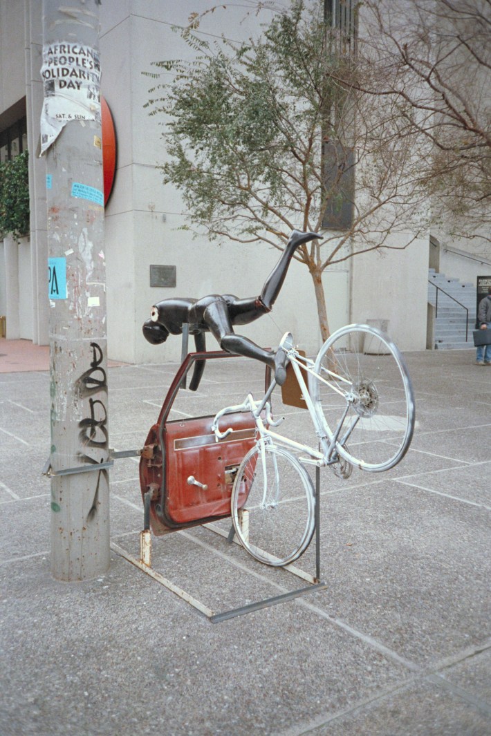 An antecedent: "The Door Is Always Open," in Justin Herman Plaza, San Francisco, 1991. Photo: Chris Carlsson