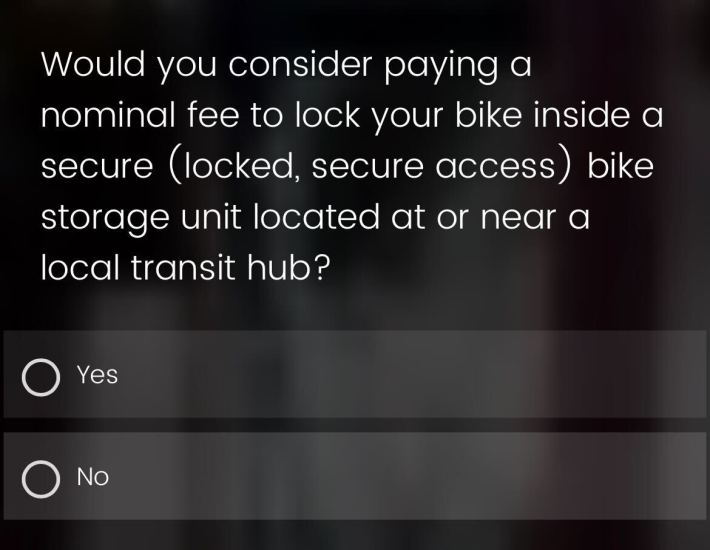 bike parking question