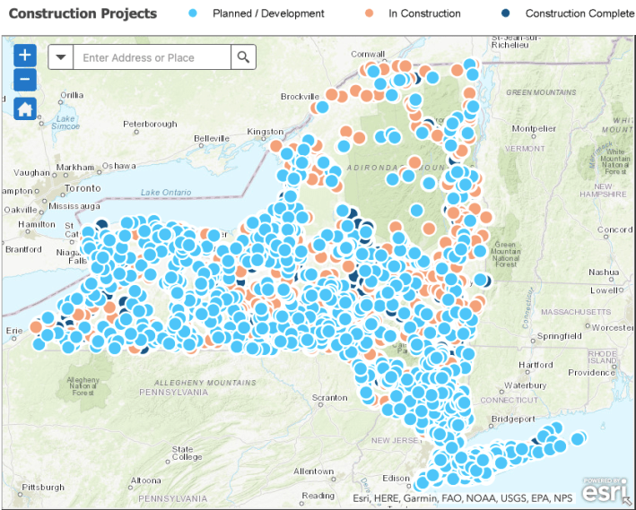 Here they are — your statewide highway projects. Graphic: NYS DOT