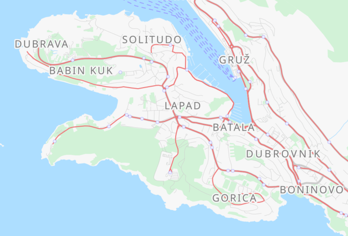 Dubrovnik. Image: Openstreetmap.org