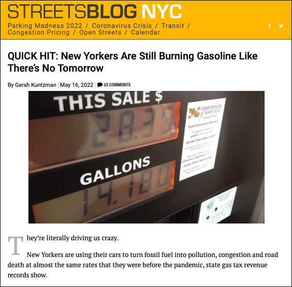 how streetsblog covered gas sales