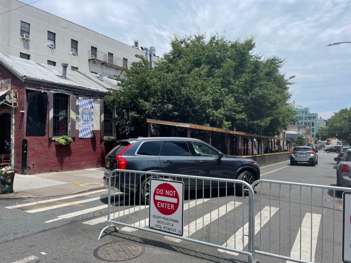 So much for the car-free street. Photo: Noah Martz