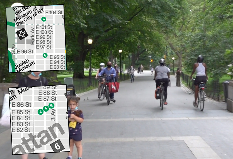 Citi Bike Data Show How Many Cyclists Cross Central Park, Highlighting