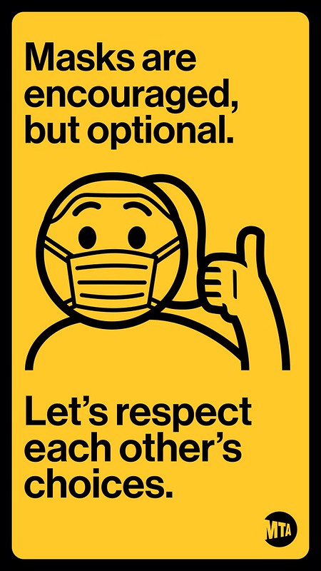 The new MTA mask messaging. Graphic: MTA