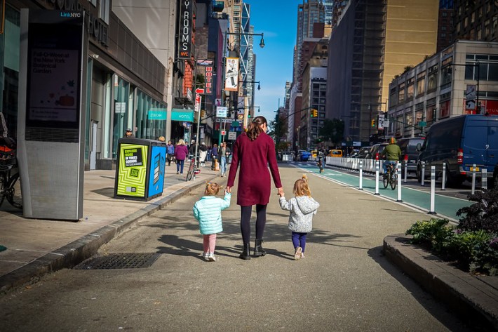 Eighth Avenue is a lot safer in Midtown. Photo: Benny Polatseck / Mayor's Office