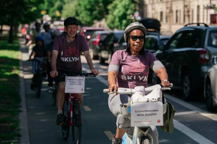 Council Member Rita Joseph on a ride.