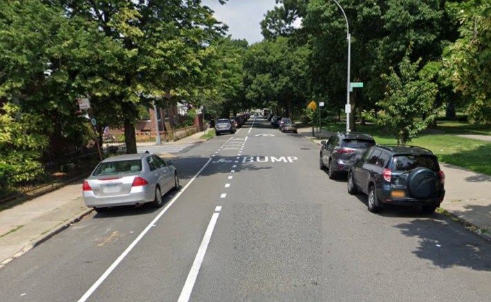 This is where Norman Fruchter was killed by a driver who was backing up. Photo: Google