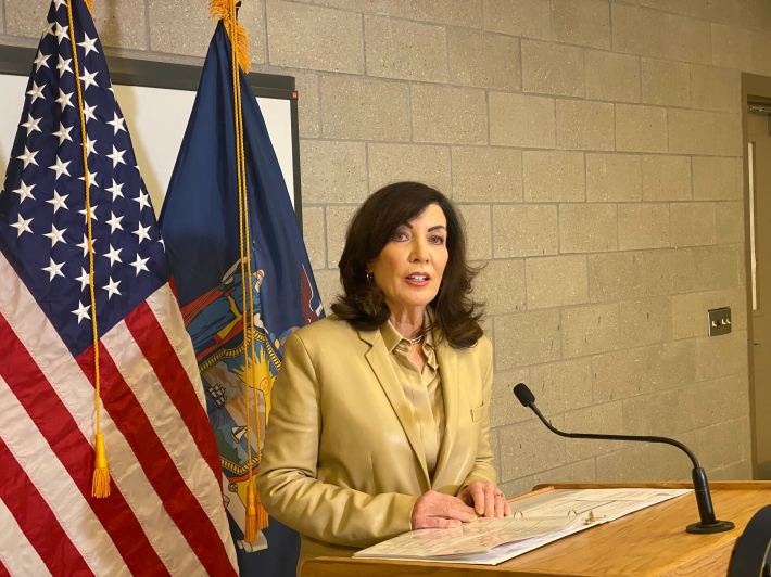 Gov. Kathy Hochul in Manhattan on Wednesday. Photo: Kevin Duggan