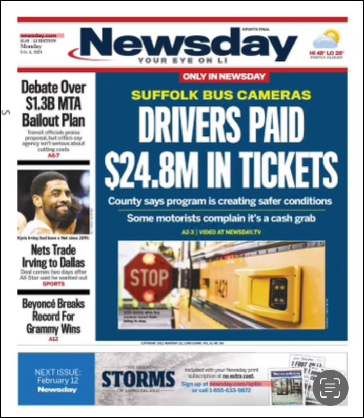 Ugh. How about using this headline: "Bus camera program saves lives, targets reckless, selfish drivers"?