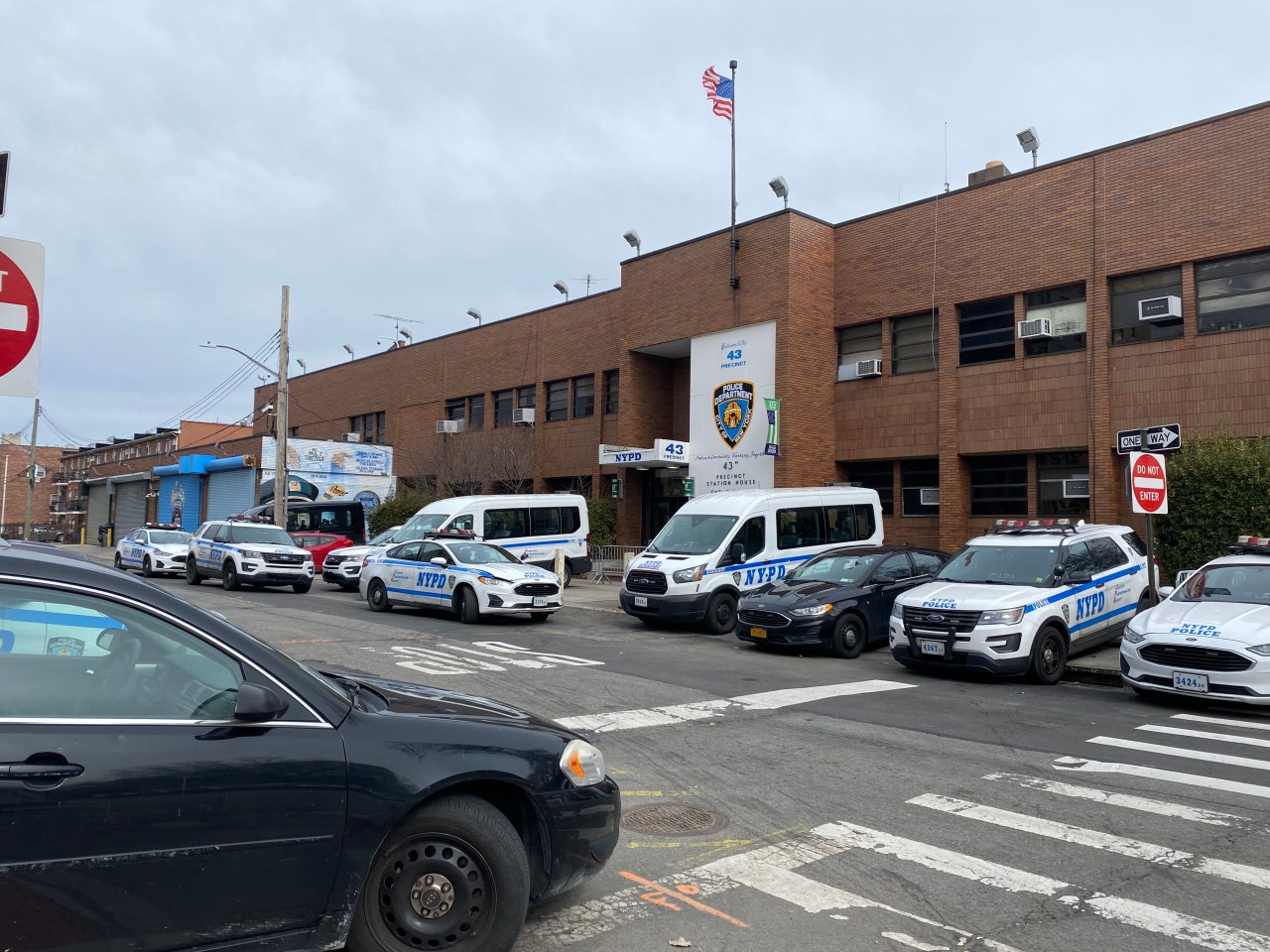 The 43rd Precinct stationhouse on Story Avenue in Soundview.