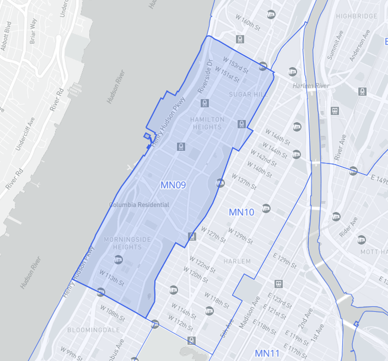 Here's the area for the DSNY trash containerization pilot.